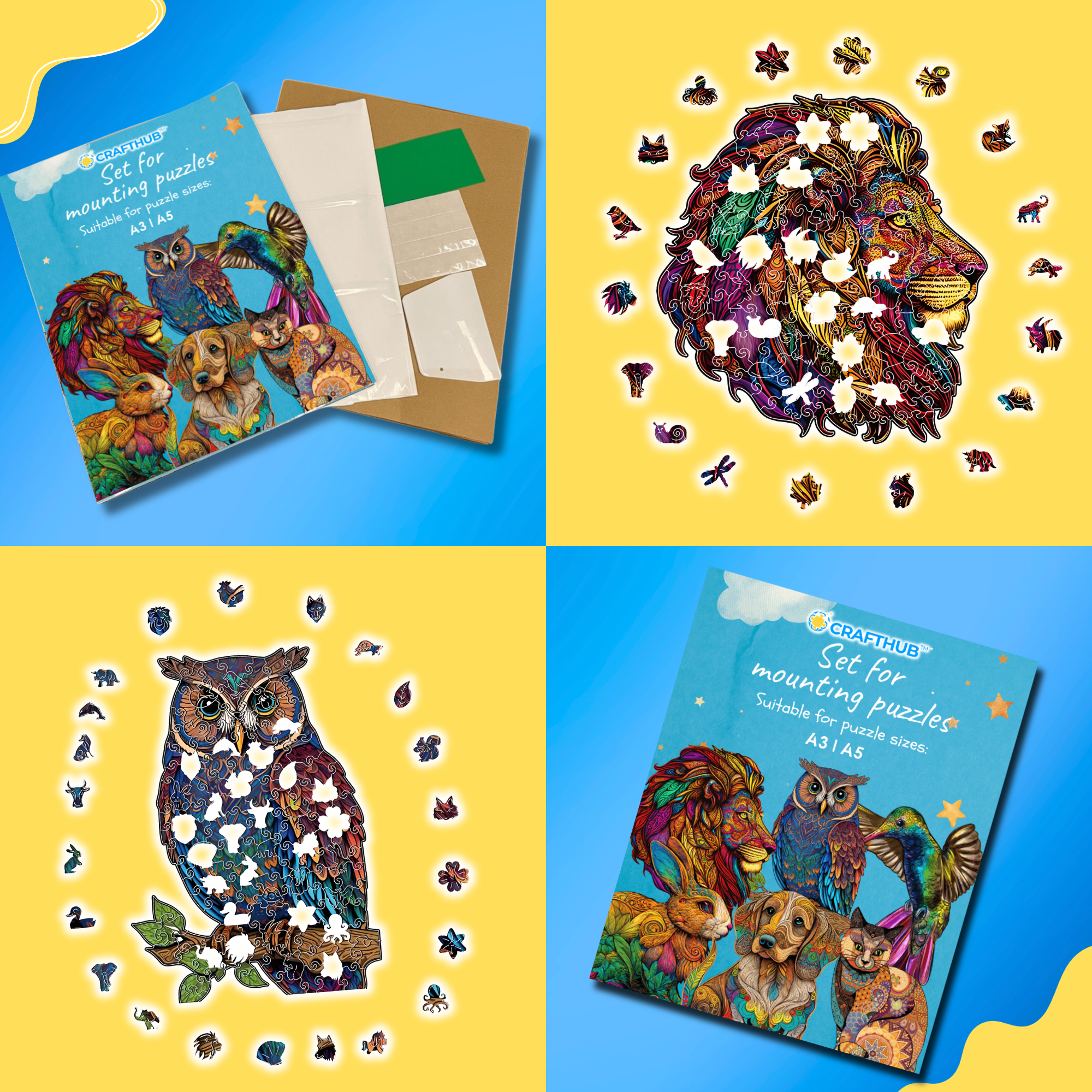 CRAFTHUB Puzzle Saver, Wooden Jigsaw Puzzles Mounting Kit