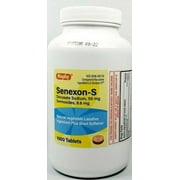 Senexon-S Generic for Senokot-S Vegetable Laxative Tablets 1000 COUNT (Docusate sodium 50 mg, Sennosides 8.6 mg)
