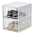 thumbnail image 4 of Fortune Shoe Organizers and storage Bins Boxes fits for Men & Women Sneakers US Size Up to 13, Stackable Beyond 15 Layers, Max Compression Force up to 100 LBS, Set of 2 Pack (White), 4 of 9