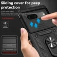 thumbnail image 4 of Allytech Google Pixel 7A Case with Ring Holder, Rugged Hybrid Shockproof Military Grade Protection Bumper Slide Camera Lens Cover Case for Google Pixel 7A 6.1" -Black, 4 of 8