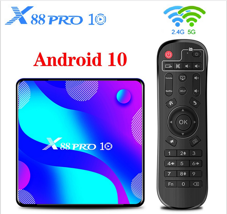 Smart Android TV Box X88PRO UHD 4K RK3318 4GB/32GB 2.4G/5G Dualband