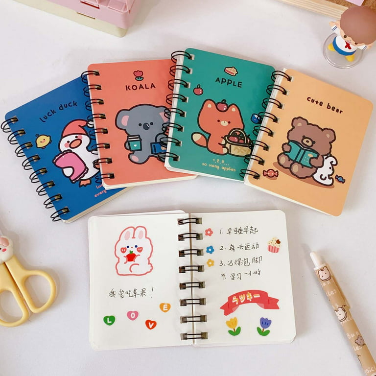 HESITONE 4x3 Cute Pocket Diary Notebook Ink-proof Planner Note Pad 38  Sheets Smoothly Write for Student Kids Writing Note Taking