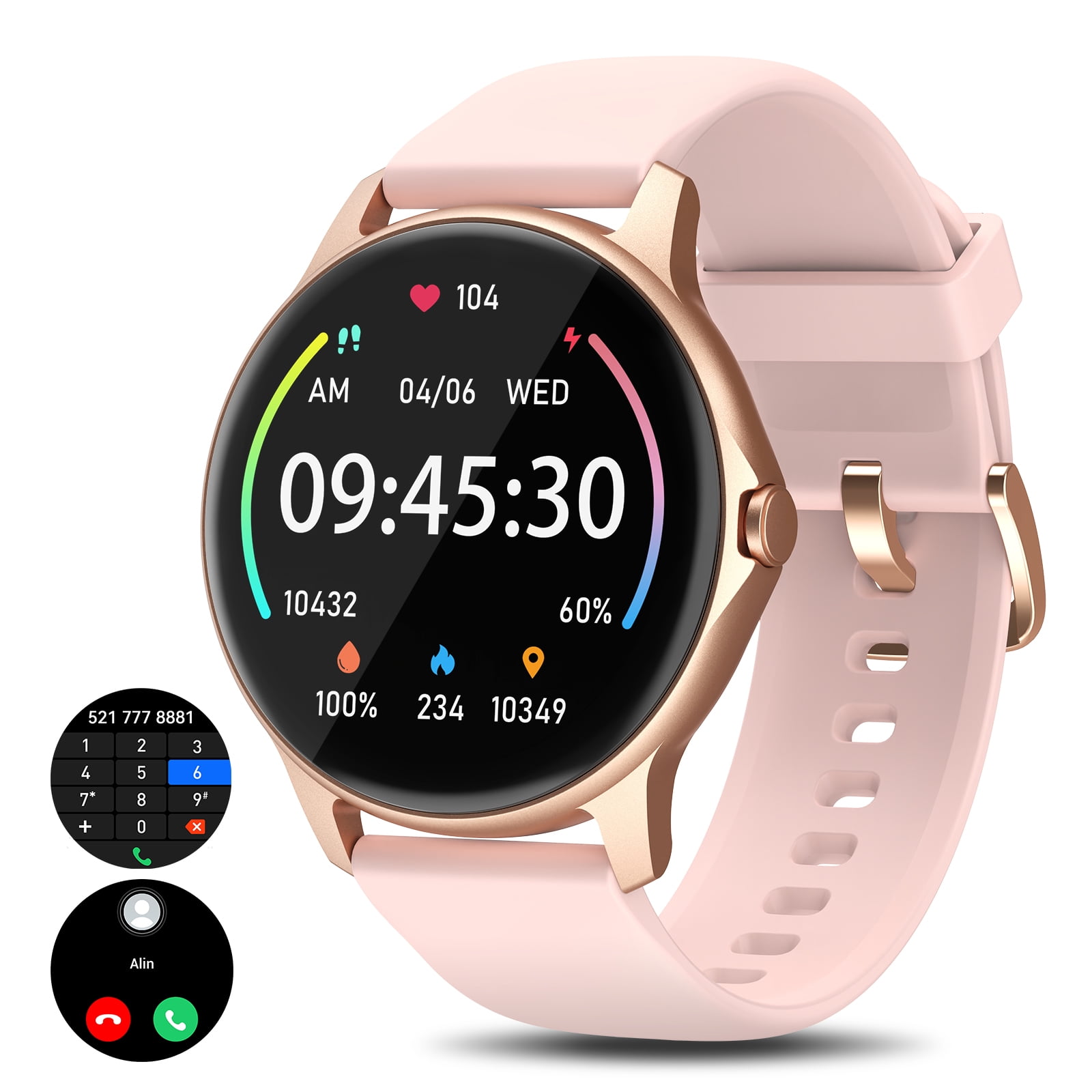 ENOMIR Smart Watch with Bluetooth Call, 1.28" Smartwatch IP68