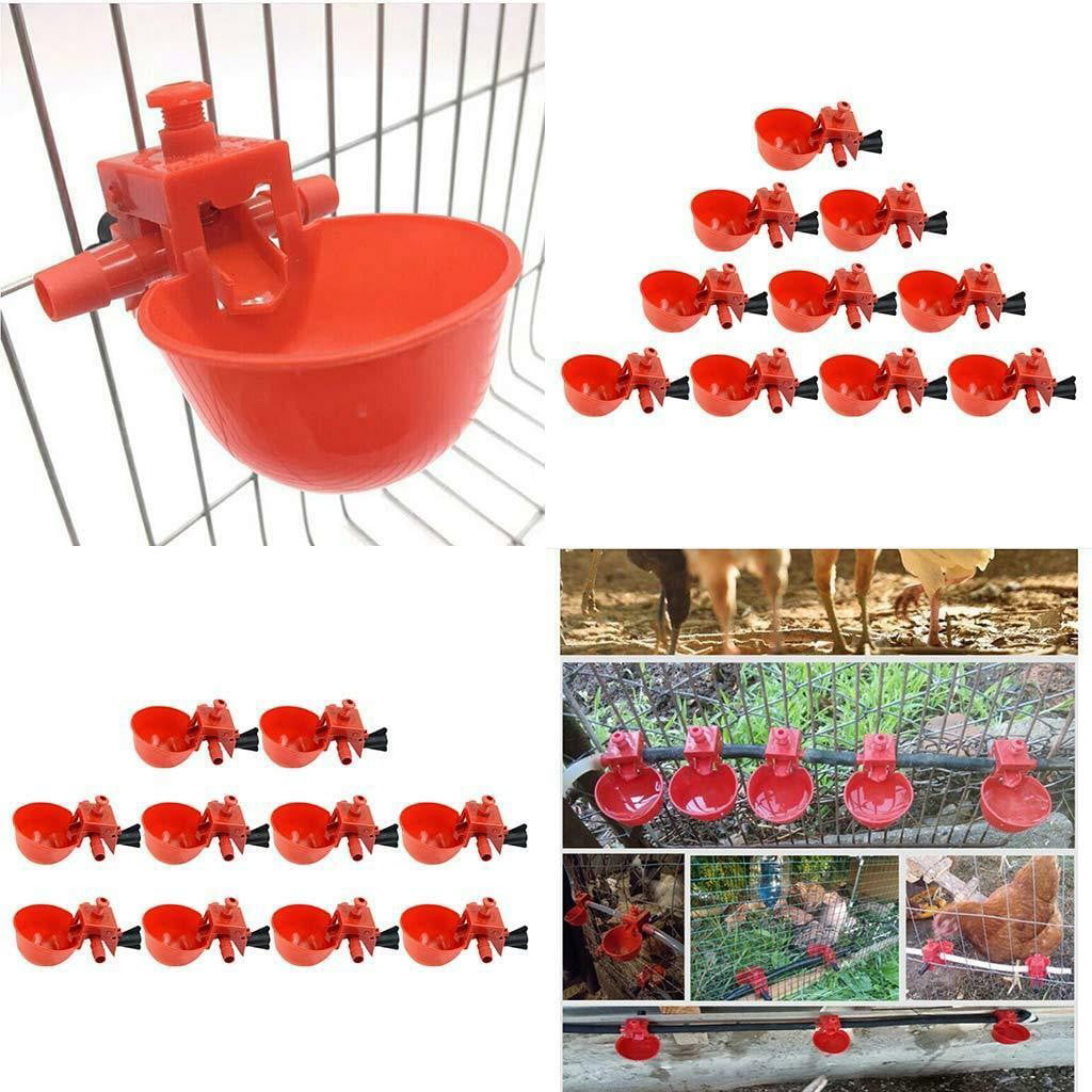 20 Pack Poultry-Water Drinking Cups Chicken Hen Plastic Automatic Drinker Quail 