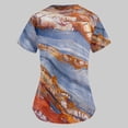 thumbnail image 6 of EHTMSAK Nurse Tops for Women with Pocket Floral Nurses Clothing Working Uniform Top Care Workwear Fashion Short Sleeve Blouse Shirt Orange 3X, 6 of 7