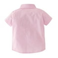 thumbnail image 5 of Styles I Love Toddler Little Boys Pink Short Sleeve Cotton Button Down Shirt for Casual, Formal Event and Special Occasions (120/4-5 Years), 5 of 6