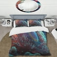 thumbnail image 2 of Designart "Deep Blue Immersion" Beach Bedding Covert Set - Coastal Beach Blue Coastal Bed Set With 1 Sham, 2 of 6