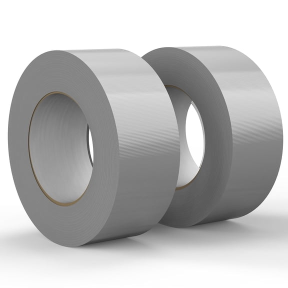 Heavy Duty Duct Tape, 9 Mil Silver 2-Pack (2 in x 30 YD Total 60 YD), Waterproof All Weather Strong Adhesive, No Residue Sealing & Patching for Indoor Outdoor Repair, Automotive, HVAC & Home Use