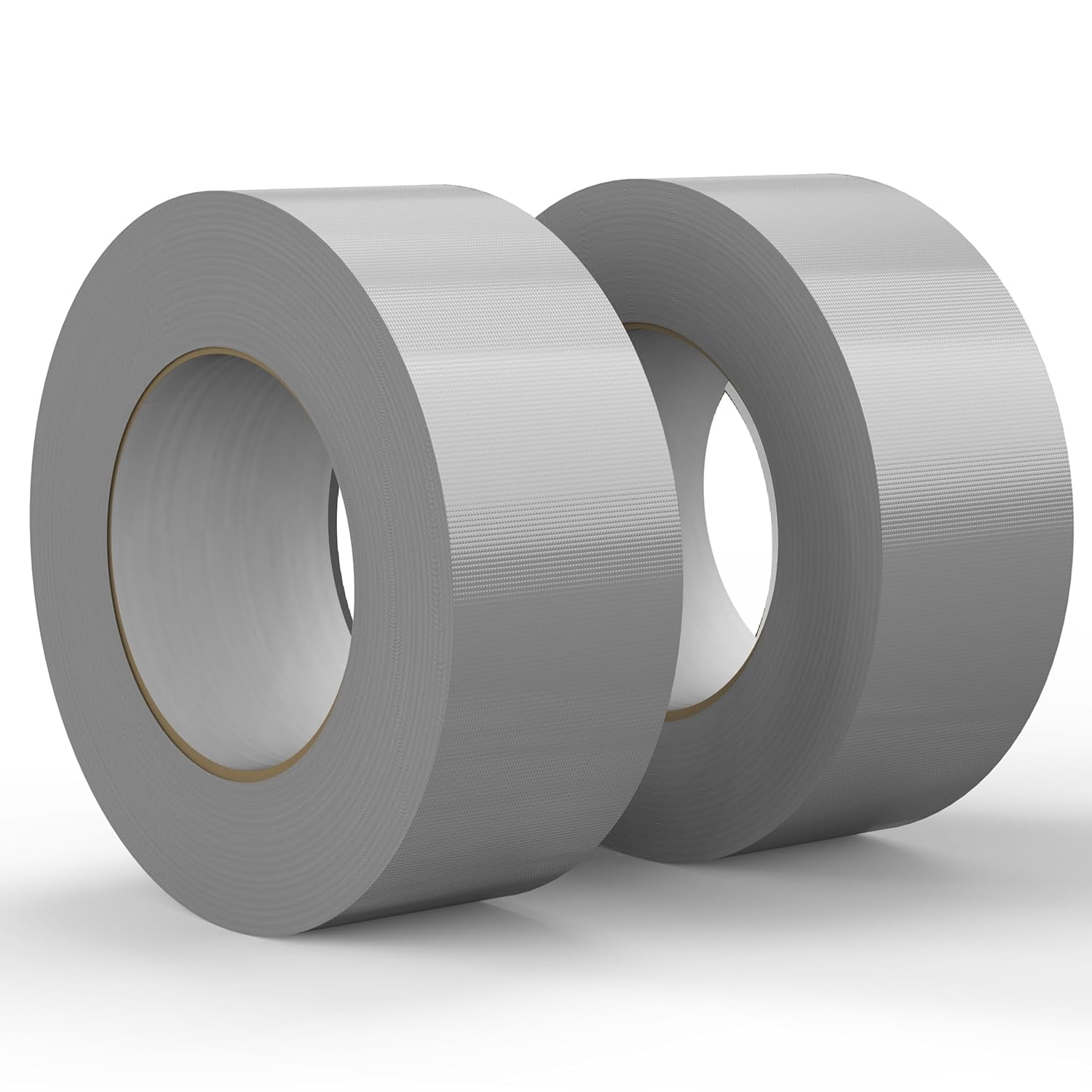 Heavy Duty Duct Tape, 9 Mil Silver 2-Pack (2 in x 30 YD Total 60 YD), Waterproof All Weather Strong Adhesive, No Residue Sealing & Patching for Indoor Outdoor Repair, Automotive, HVAC & Home Use
