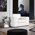 thumbnail image 3 of Cameron Accent Chair in Bone Boucle Textured Fabric w/ Black Leg by Diamond Sofa, 3 of 16