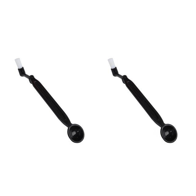 Billuyoard Cepillo de limpieza para máquina de café de doble uso, herramienta de limpieza para máquina de café expreso con cuchara Negro 2piezas Billuyoard CBP106856