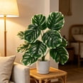 thumbnail image 6 of MMJ Artificial Monstera Deliciosa Bonsai Plant with Pot Desk Decor Living Room Office Bedroom Home 6.97in Realistic Tropical Foliage Silk Plastic Year Round Green, 6 of 6