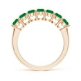 thumbnail image 2 of Angara Natural 1.05 Ct. Emerald Non Eternity Wedding Band in 14K Rose Gold for Women (Ring Size: 3), 2 of 10