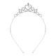 thumbnail image 1 of BRIGHTFUFU Delicada tiara con forma de corazón y cristales de imitación para niña de las flores para bodas y fiestas (plateada), 1 of 7