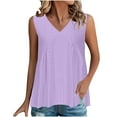 thumbnail image 2 of Cagogo Women Embroidered Eyelet Tank Tops Under $10 Sleeveless Cute Beach Summer Camis Tops Casual Country Flowy V Neck Sexy Tanks Blouses Grandma Mothers Day Gift, 2 of 9