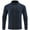 Navy Blue, variant on Youthup Men's Casual Solid Color Stand Collar Active Long Sleeve Cardigan, Quick-Dry Moisture-Wicking Winter Sportwear