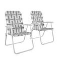 thumbnail image 2 of Novogratz Poolside Gossip, Priscilla Folding Chairs, 2-Pack, Gray, 2 of 14