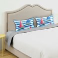 thumbnail image 3 of Yayeee Pillowcase King Size Set of 2 Satin Wrinkle Resistant Pillow Case, Green Sailboats, 3 of 7