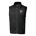 thumbnail image 2 of Men's-Cutter & Buck  Heather Charcoal FC Dallas Big & Tall Mainsail Sweater-Knit Full-Zip Vest, 2 of 3