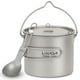 thumbnail image 2 of Pot de titanio ligero de lixada 750 ml con spork plegable para acampando al aire libre picnic de mochila para caminatas, 2 of 7