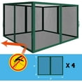 thumbnail image 4 of BenefitUSA Replacement Mosquito Netting for 8' x 8' Gazebo, Zippered Mesh Sidewalls Only, Pack of 4 (8' L X 6' W for 8' x 8' Gazebo, Green), 4 of 10