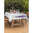 thumbnail image 3 of Outdoor Tablecloth with Umbrella Hole for Patio/Picnic/Party/Camping, Purple Weeping Flowers Waterproof Table Cloth Rectangle Table Cover Washable, Spring Floral Elegant Pastoral (52"x 70"), 3 of 8