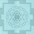 thumbnail image 1 of Ahgly Company Indoor Square Patterned Electric Blue Area Rugs, 5' Square, 1 of 6