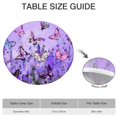 thumbnail image 6 of Purple Lavender Butterfly Scene Round Fitted Tablecloth with Elastic Edge,Dining Table Cover Waterproof,Outdoor Round Tablecloth for Camping,Dining,Indoor and Outdoor, 6 of 7