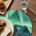 thumbnail image 4 of Round Placemats Aurora 15 inch Set of 2 Table Mats for Dining Table Iceland Winter Nature Landscape Heat Resistant Non-Slip Kitchen & Home Decorative Place Mat Set, 4 of 8