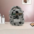 thumbnail image 5 of Unique Bargains 1 Pc Leopard Print Drawstring Makeup Bag for Vacation Business Travel Plush Gray, 5 of 6
