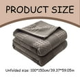 thumbnail image 3 of Bedding Pure Cotton Blanket Lightweight Warm Blanket,100% Cotton Bed Blanket,Breathable Bed Blanket Queen Size,Cotton Thermal Blankets Full Queen,for Layering Any Bed for All Season(Grey1 100x150cm), 3 of 9