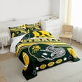 thumbnail image 3 of Erosebridal Football Bedding Set Full Size Green Bay Comforter Set American Football Gifts for Football Fans Women Men Football City Comforter Rugby Sports Duvet Set Bedroom Decor, 3 of 7