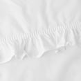 thumbnail image 2 of Ellis Home Classic Narrow Ruffle 2-Piece White Color Rod Pocket Curtain Panel, 80" X 45", 2 of 2