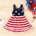 thumbnail image 2 of Younger Tree Toddler Baby Girls 4th of July Clothes Outfit Stars Stripes Sleeveless Dress Independent's Day Suits for 18-24 Months, 2 of 7