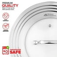 thumbnail image 4 of Universal Lid for Pots, Pans and Skillets, Stainless Steel and Tempered Glass, Fits All 7 Inch to 12 Inch Pots and Pans, Replacement Cookware Frying Pan Cover and Cast Iron Skillet Lid, 4 of 8