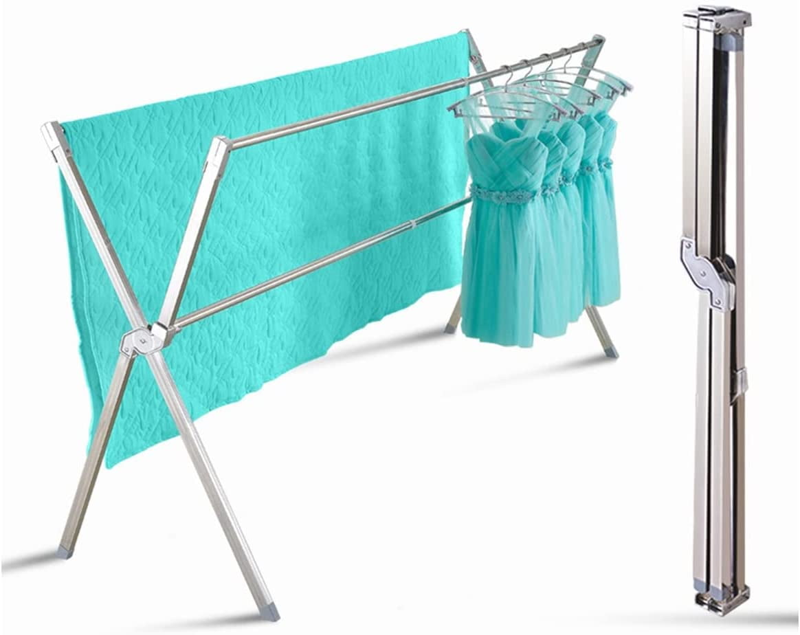 Freestanding Clothes Drying Racks 98 Ihes Stainless Steel Foldable