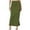 Army Green-379, variant on Seasonal Savings,Women's Mid-Calf Wrap Half Skirt Solid Color Fall Skirt Comfortable Casual A-line Design with Adjustable Waist Tie Cozy and Warm|100%Polyester,Green,Sopatenor