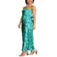 thumbnail image 3 of Ladies Long Dress Off Shoulder Cutout Back Floral Print Evening Dress, 3 of 7