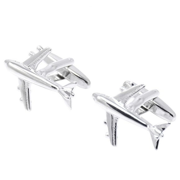 Favor De De Navidad De Las Mancuernas Del Diseñador Del Aeroplano Airoplane De 1 Par Hombres Hugo Gemelos