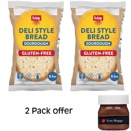 Schar Gluten Free Deli Style Sourdough Bread, Regular, Shelf-Stable, 8.5 oz