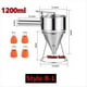 thumbnail image 2 of Embudo Dispensador de Acero Inoxidable de 1200 Ml con 4 Rejillas para , Ideal para Preparar Masa para Cupcakes, Panqueques y Albóndigas de Pulpo. Herramientas de Cocina., 2 of 5