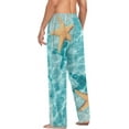 thumbnail image 6 of Men's Pajama Pants with Pockets Sleepwear Lounge Pants Stretch Casual Starfish Ocean, 6 of 7