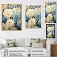 thumbnail image 4 of Designart "Beige, White, And Blue Mums Painting II" Mums Floater Framed Wall Decor, 4 of 5