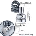 thumbnail image 4 of Sink Faucet Sprayer Attachment, 3 Water Outlet Modes Faucet Extender Aerator with Stretchable Hose, Kitchen Water Saving Sink Sprayer Head for Wash Hand Hair Face (Silver), 4 of 9