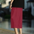thumbnail image 6 of LODIENY Men's Linen Plus Size (M-5XL) Capri Pants Lightweight Loose Fit 3/4 Pant Elastic Waist Drawstring Harem Casual Beach Yoga Trousers Red XXXL, 6 of 6