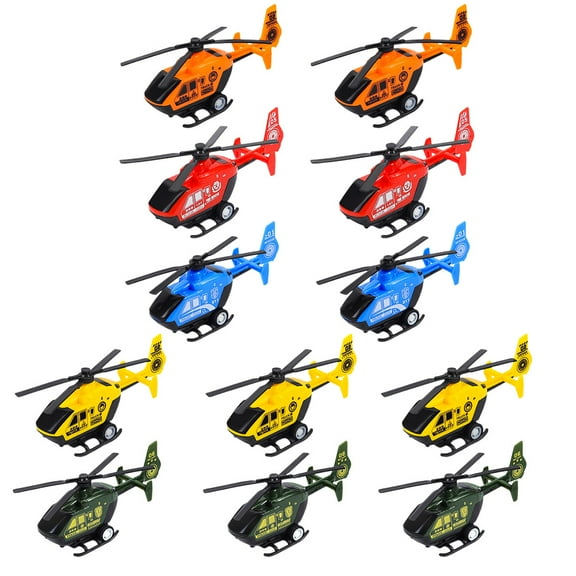 HOMEMAXS 12-Pack Pull Back Helicopter Toy Set for Toddlers and Kids, Bright Colors, Hands-On Play Vehicles