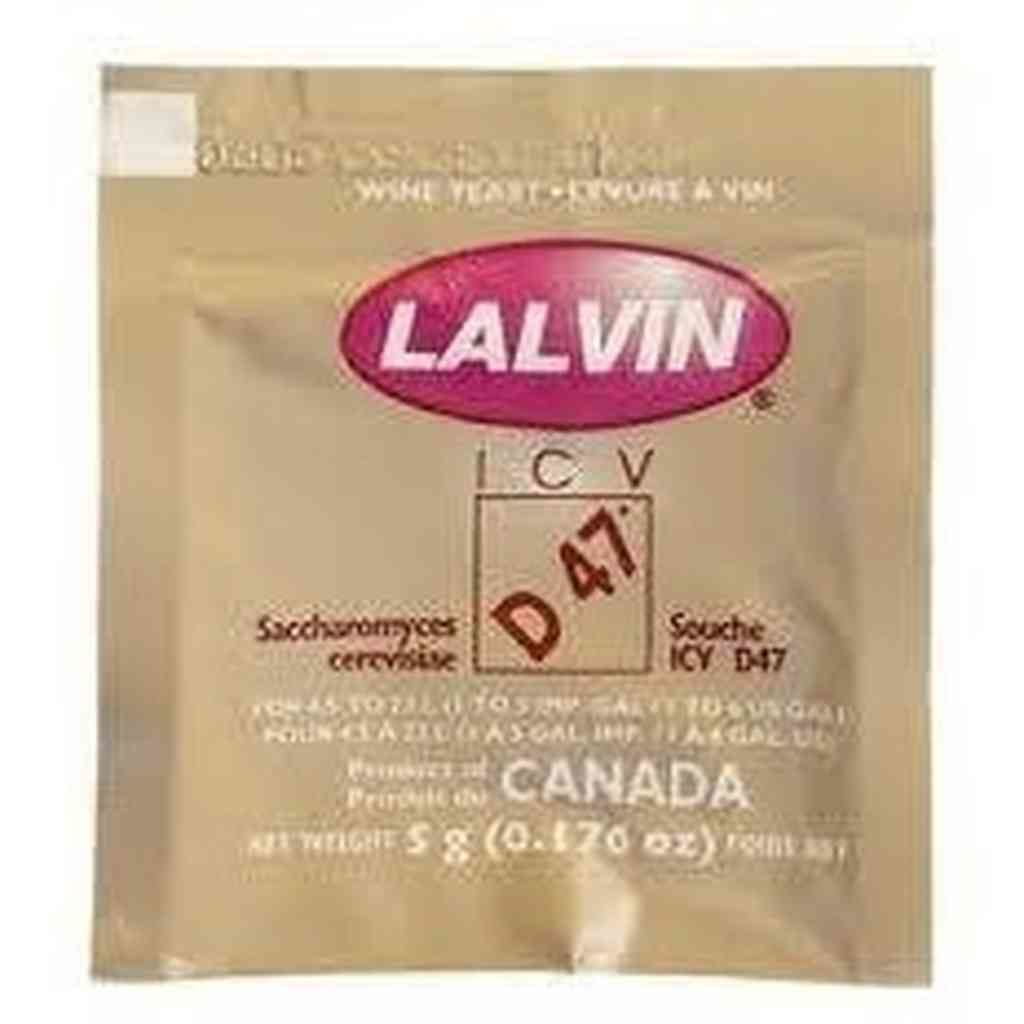 Beige 20-Pack Pack of 10 Lalvin ICV D-47 Wine Yeast