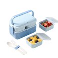thumbnail image 1 of Caja de Almuerzo para Picnic, Caja de Almuerzo de Fibra de Bambú Apta para Microondas, Contenedor de Almacenamiento de Alimentos, Caja de Almuerzo Escolar para Niños, 1 of 1