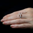 thumbnail image 4 of 1.25 carat Round Cut Morganite and Diamond Halo Bridal Set in 10k White Gold, 4 of 4