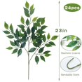 thumbnail image 2 of Tallos artificiales para vegetación Mizii, hojas verdes de seda, 24 unidades, 2 of 7